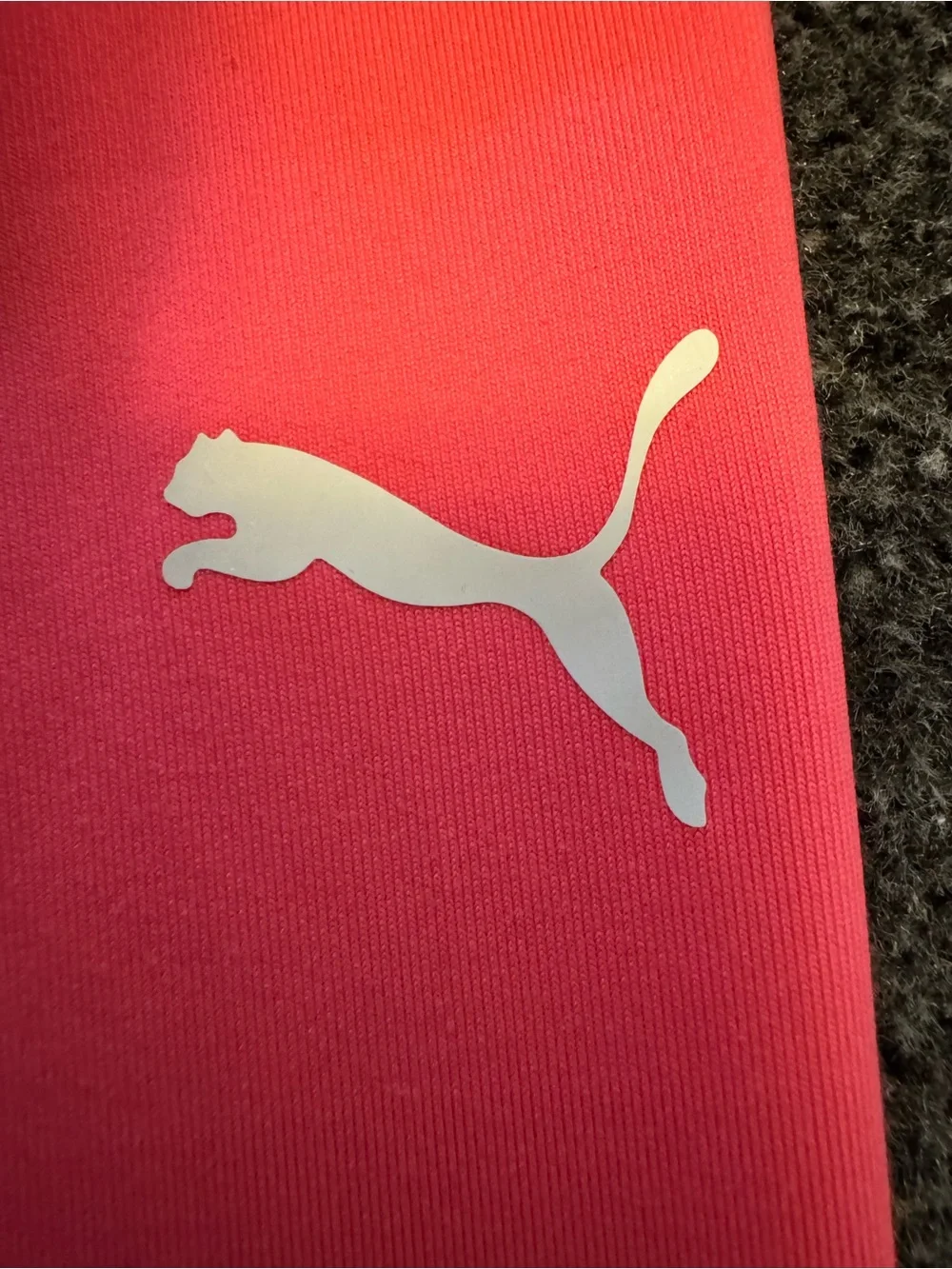 PUMA Girls' 2-Piece Active Set – White  Logo Tie-Front Tee & Neon Pink Leggings - Picture 7 of 9